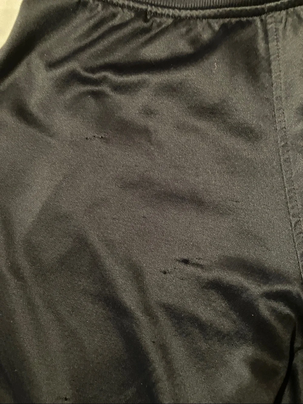 Nike Black Track Pants with White Swoosh and Side Stripe - Picture 3 of 10